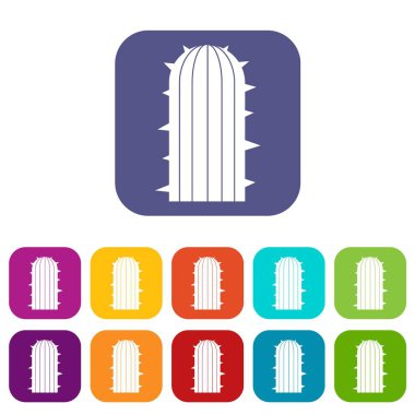 Bitki çöl simgelerin düz ayarla