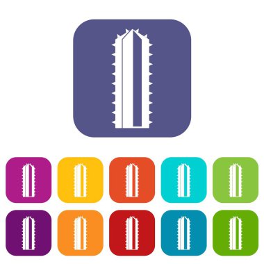 Kaktüs bitki simgeleri düz ayarlamak