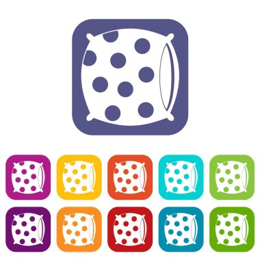 Yastık düz set simgeleri noktalı