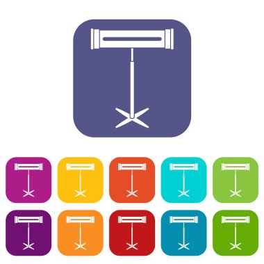 Elektrikli ısıtıcı simgeleri düz ayarlamak