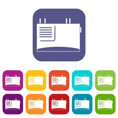 Düz duvar yönlendirici Icons set