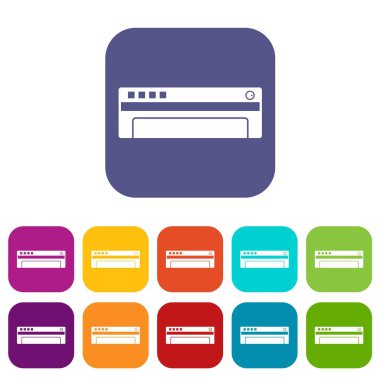 Düz saç kremi Icons set