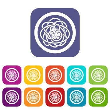 Asya erişte simgeleri düz ayarlamak