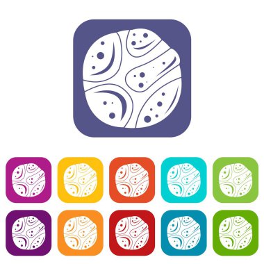 Issız gezegenin simgeleri düz ayarlamak