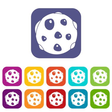 Yalnız gezegeni simgeler düz ayarla