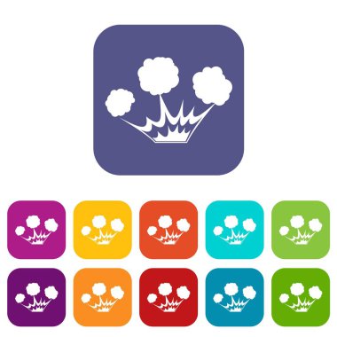 Patlama simgeleri düz ayarlamak