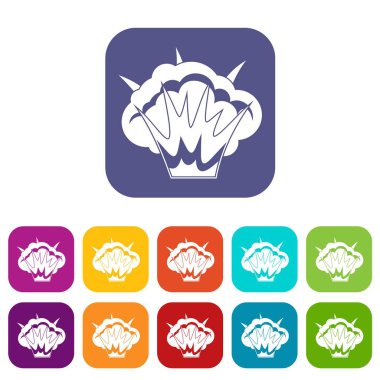 Mermi patlama simgeleri düz ayarlamak