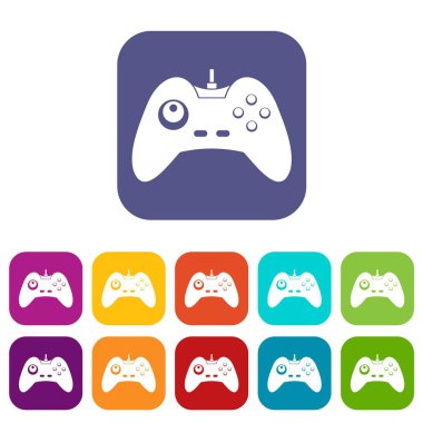 Bir oyun çubuğu simgeleri düz ayarlamak