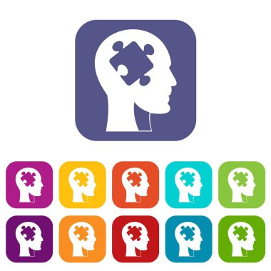 Düz ayarlamak bulmaca kutsal kişilerin resmi ile baş