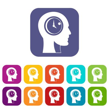 Zaman yönetimi simgeleri düz ayarlamak