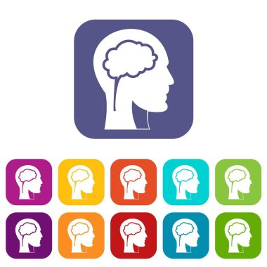 Düz ayarlamak beyin kutsal kişilerin resmi ile baş