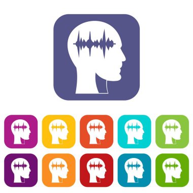 Ses dalgası simgeleri düz ayarlamak