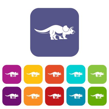 Styracosaurus simgeleri düz ayarlamak