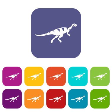 Gallimimus dinozor simgeleri düz ayarlamak