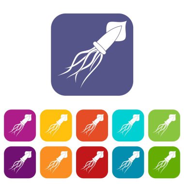 Kalamar simgeleri düz ayarlamak