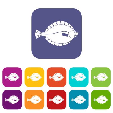 Düz ayarlamak simgeleri pisi balığı