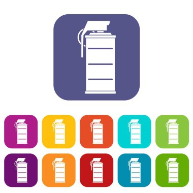 Sersemletici el bombası simgeleri düz ayarlamak