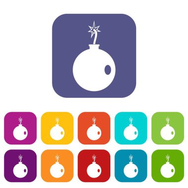 Top mermisi simgeleri düz ayarlamak