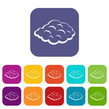 Küçük bulut simgeleri düz ayarlamak