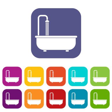 Banyo simgeleri düz ayarlamak