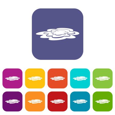 Su birikintisi simgeleri düz ayarlamak