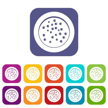 Karabiber plaka simgeleri düz ayarla