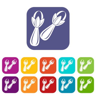 Baharat karanfil simgeleri düz ayarlamak