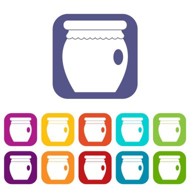 Tatlım banka simgeleri düz ayarlamak