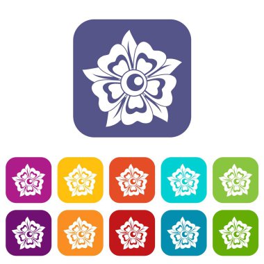 Çiçek simgeleri düz ayarlamak