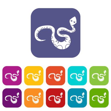 Kara Yılan simgeleri düz ayarlamak