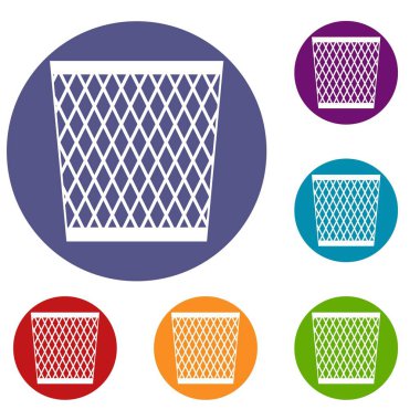 çöp kutusu simge seti