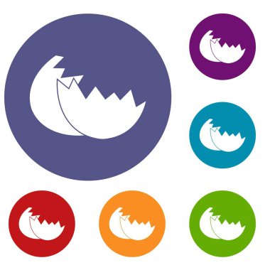 Yumurta kabuğu Icons set