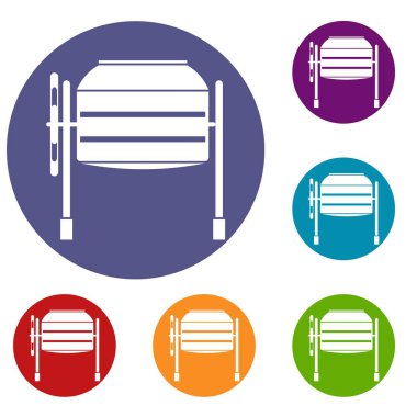 Beton Mikser Icons set