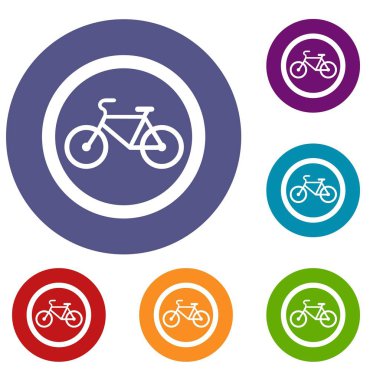 Bisikletle seyahat yasak trafik işareti simgeleri olduğunu