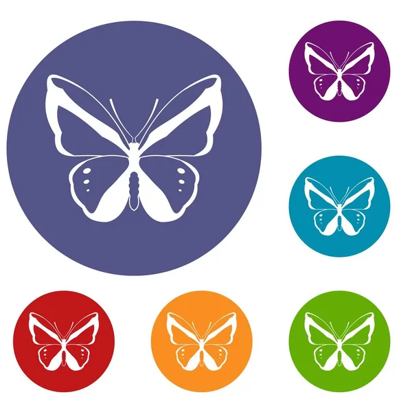 Butterfly icons set — Stock Vector