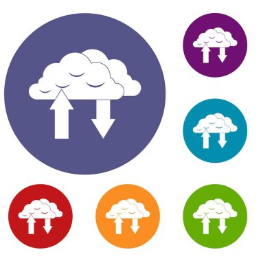 Bulutlar ile okları Icons set