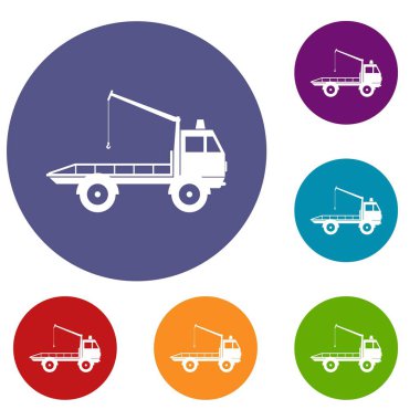 Kamyon simgeler çekme araba ayarla