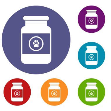 Hayvanlar Icons set için tedavi çözüm