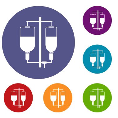 İntravenöz infüzyon Icons set