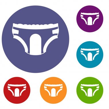 Yetişkin çocuk bezi Icons set