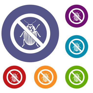 Hiç Patates böceği işareti Icons set