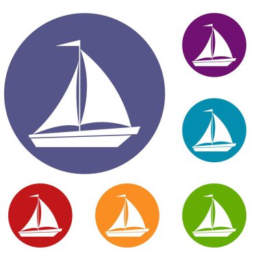 Yelken Icons set ile tekne