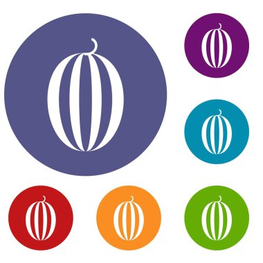 Çizgili kavun Icons set