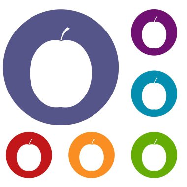 Taze kayısı Icons set