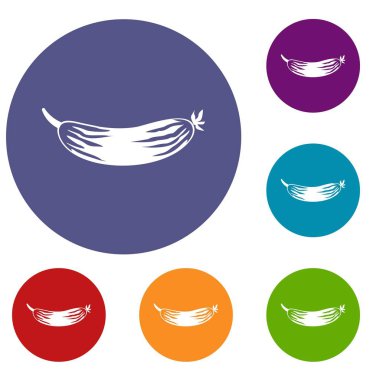 Taze salatalık Icons set