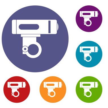 Bisiklet ışık Icons set