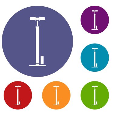 Bisiklet pompası Icons set