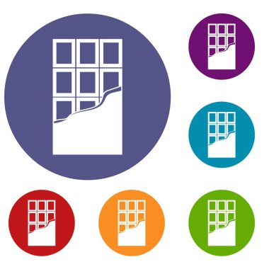 Çikolata bar Icons set