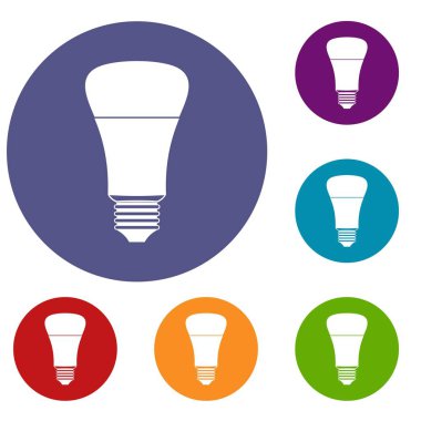 LED ampul Icons set