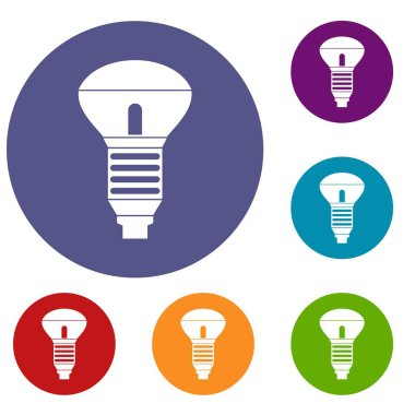 LED ampul Icons set